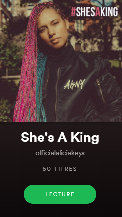 Alicia keys spotify playlist shes a king